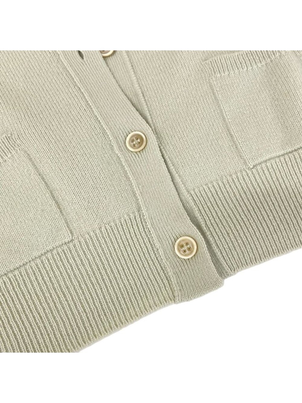 Loro Piana Cardigan 42 M Light Green Long Sleeve Cashmere - Picture 10 of 13